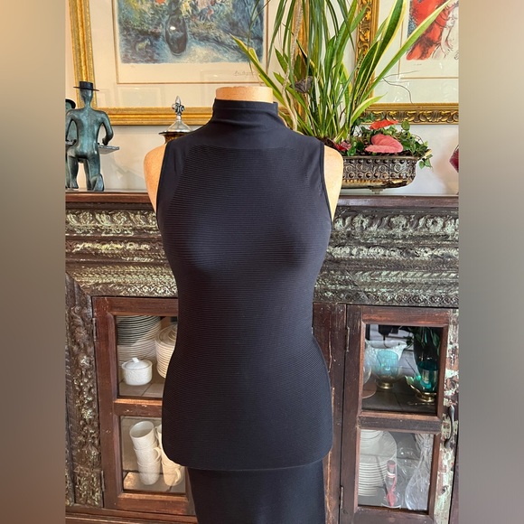 Theory Sleeveless Turtleneck Bodycon Dress - Picture 2 of 6